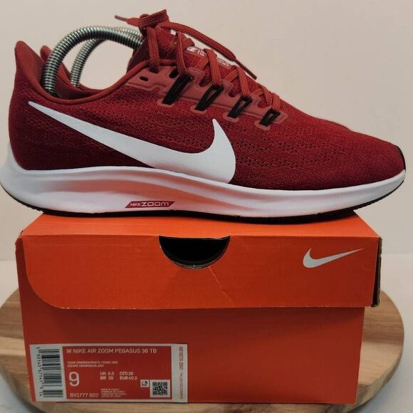 Nike Air Zoom Pegasus 36 TB Team Crimson Womens Size 9 - Picture 1 of 11